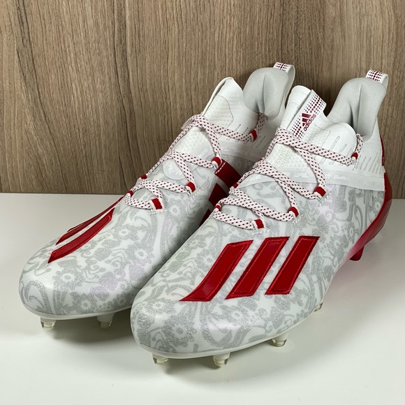 Adidas Adizero Reign Young king FU6708 Men’s Football Cleats Red White Floral - Picture 7 of 9
